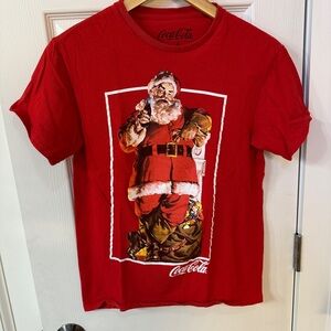 Vintage Coca-Cola Classic Santa Christmas Tee